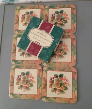 Cloverleaf coasters x 6 Country Fruits New in Box