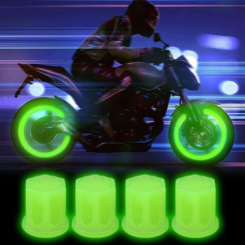 4pcs luminous valve caps tire - luminous,