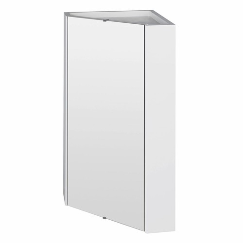 Corner mirror cabinet - mirror, white