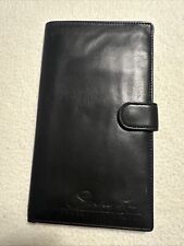 ONLY Black Genuine Leather Travel Wallet Passport holder Organiser ID Bag