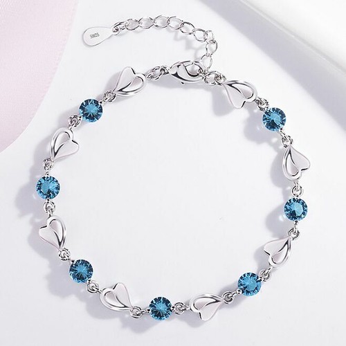 925 sterling silver - silver, crystal