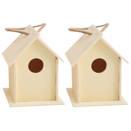 2pcs paintable wooden bird - paintable,