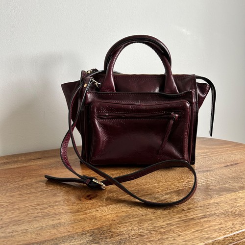 Zara burgundy leather double