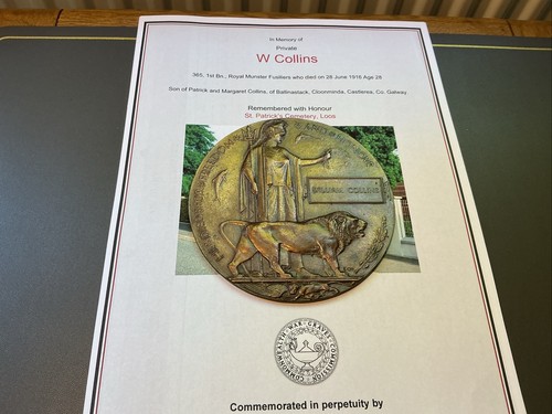 Ww1 memorial plaque william - ww1,