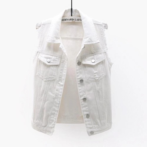 Women waistcoat denim vest - women's,