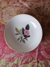Wedgewood Hathaway Rose Bone China Dish Round Trinket Pin Dish Free P&P