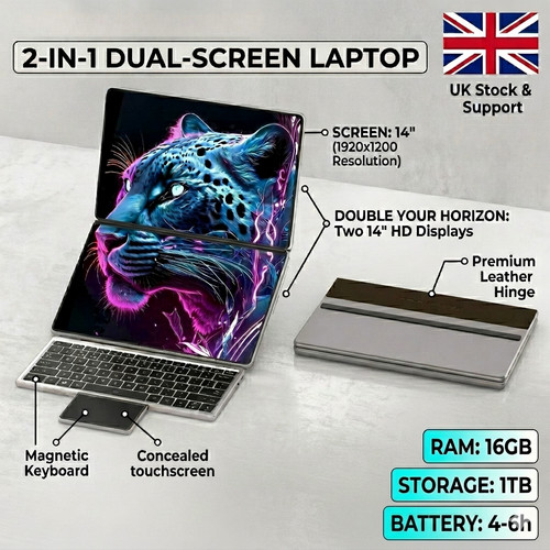 Dual screen laptop 16gb - 14",