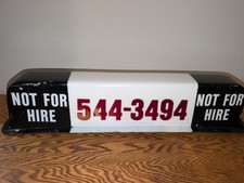 Vintage Taxi Cab Roof Light