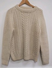 Vintage Hand Knit Cream Chunky