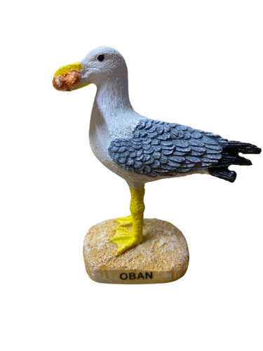 Oban seagull with food - food, resin