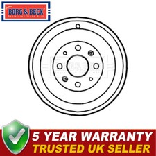 Borg & Beck Rear Brake Drum Fits Vauxhall Corsa 2006- 55704058
