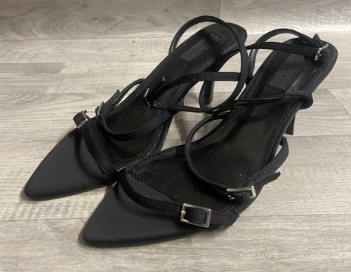 Topshop black pointed toe - black,