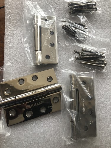 Banham door hinge polished - door,