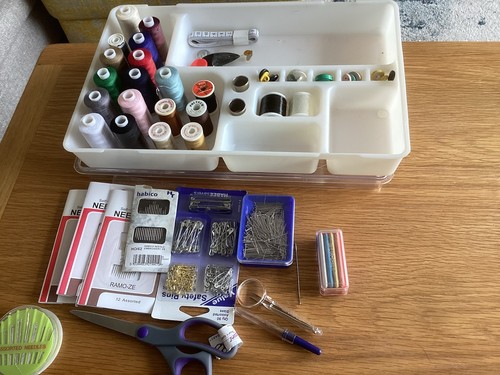 Sewing box with - sewing,