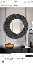 M&S Kakuda Large Round Wall Mirror Gallery Direct Large Mirror M&S Mirror