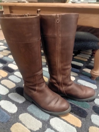 Clarks knee high brown leather