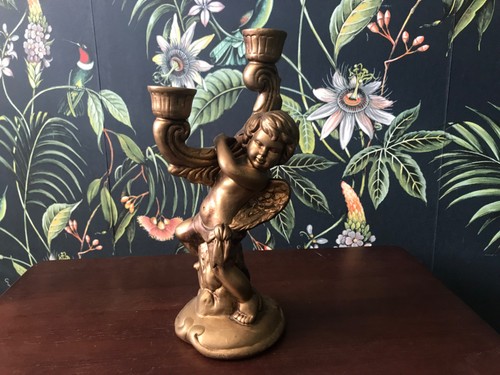 Vintage cherub double - double, candle