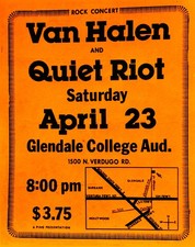 Van Halen + Quiet Riot flyer