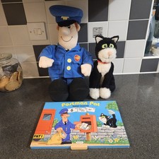 Postman Pat and Jess The Cat Stroke & Purr Meowing 10" Soft Toy Bundle Official