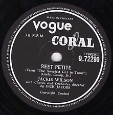 CLASSIC JACKIE WILSON  78  REET PETITE VOGUE CORAL Q 72290 UK #1 in 1986 ! E-/V+