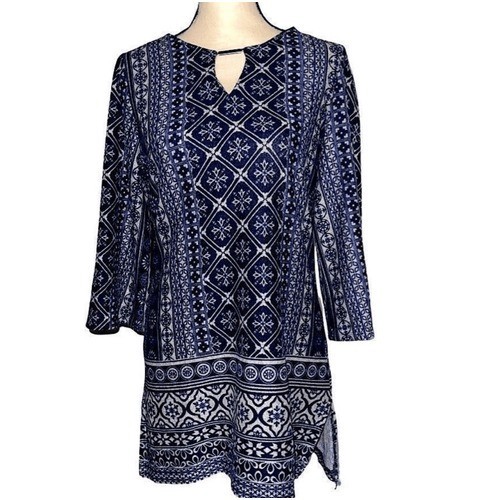 Tacera batik knit navy and - batik,