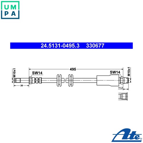 Brake hose 5131 0495 for - hose,