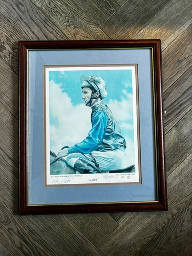 Lester piggott painting - piggott,,