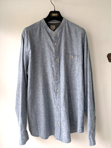 Next denim blue grandad collar - next,