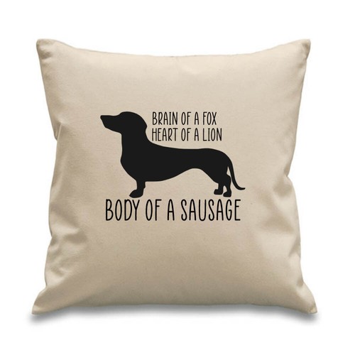 Sausage dog cushion - dog, cotton