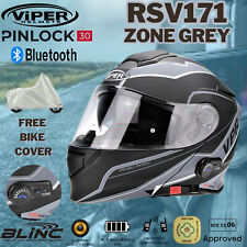 VIPER RS-V171 BLUETOOTH FLIP UP HELMET MOTORBIKE MOTORCYCLE CRASH PINLOCK