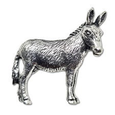 Donkey Pewter Pin Badge Mule Donkey Brooch Lapel Hat Tie Scarf Pin Jewellery