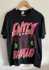 Enter Shikari Large T-Shirt Band Tee Black 80s Neon Boombox Graphic Gig Gildan