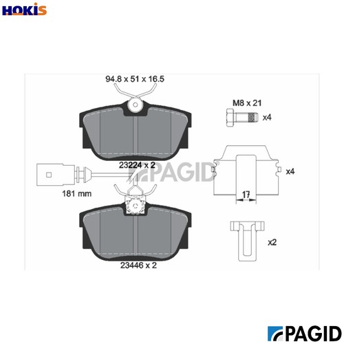 Brake pad set - disc,