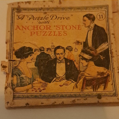 Antique anchor stone puzzle - anchor,