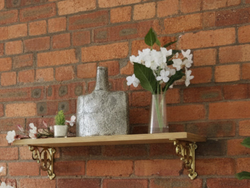 Shelf brackets wood and - shelf, cast