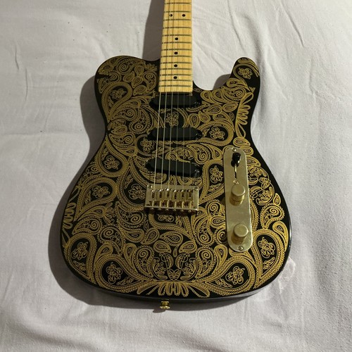 Black gold paisley partcaster - paisley,