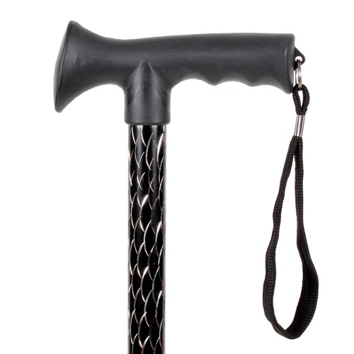 Ladies engraved black rose - black,