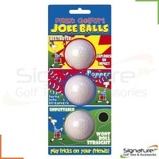 Golf Novelty Gift Fun Prank Joke Golf Balls -- EXPLODING - STREAMER - UNPUTTABLE