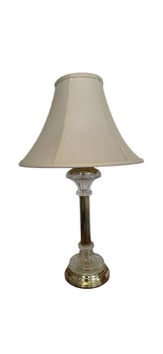 Brass glass column lamp - brass,