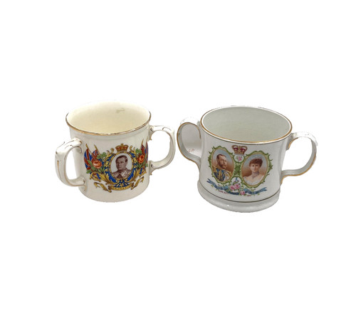 Antique coronation mugs king - mugs,
