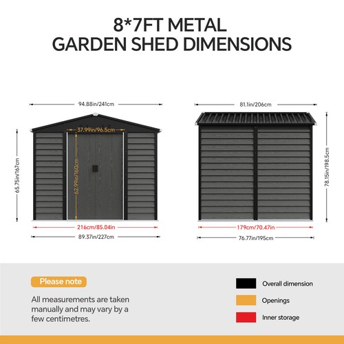 Metal garden shed - 7,, 10