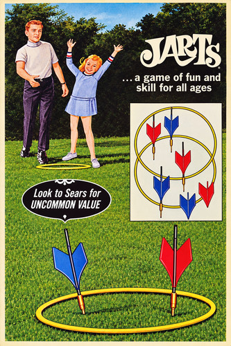 1969 jarts lawn darts game - jarts,