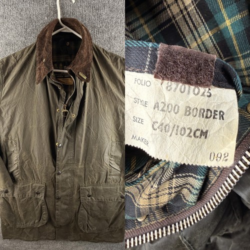 Vtg barbour a200 border size - barbour,