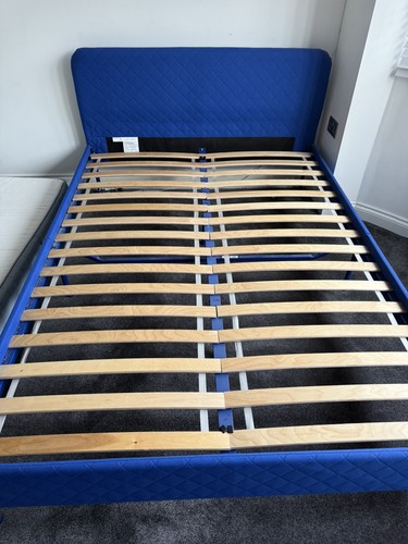 Ikea double blue - blue, bed
