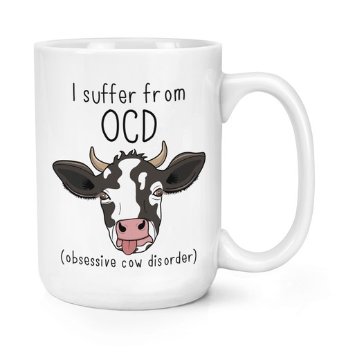 Cow ocd 15oz large mug - 15oz,