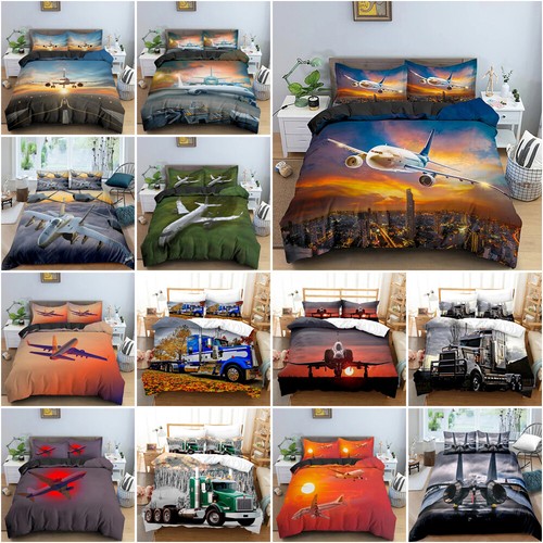 Airplane truck doona duvet - truck,