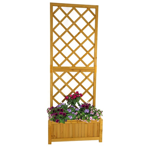 Wooden planter raised garden - wooden,