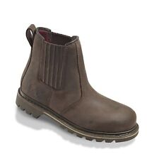 V12 Rawhide Brown Oiled Leather Dealer Safety Work Boots Steel Toecap V1231 6-13