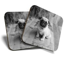 2 x Coasters (BW) - Adorable
