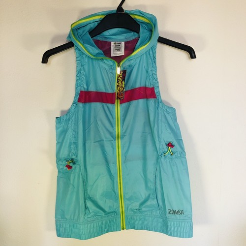 Zumba mesh hoodie vest blue - mesh,